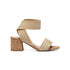 Sandali beige con fascia elastica e tacco in sughero 5,5 cm Lora Ferres, Donna, SKU w042000015, Immagine 0